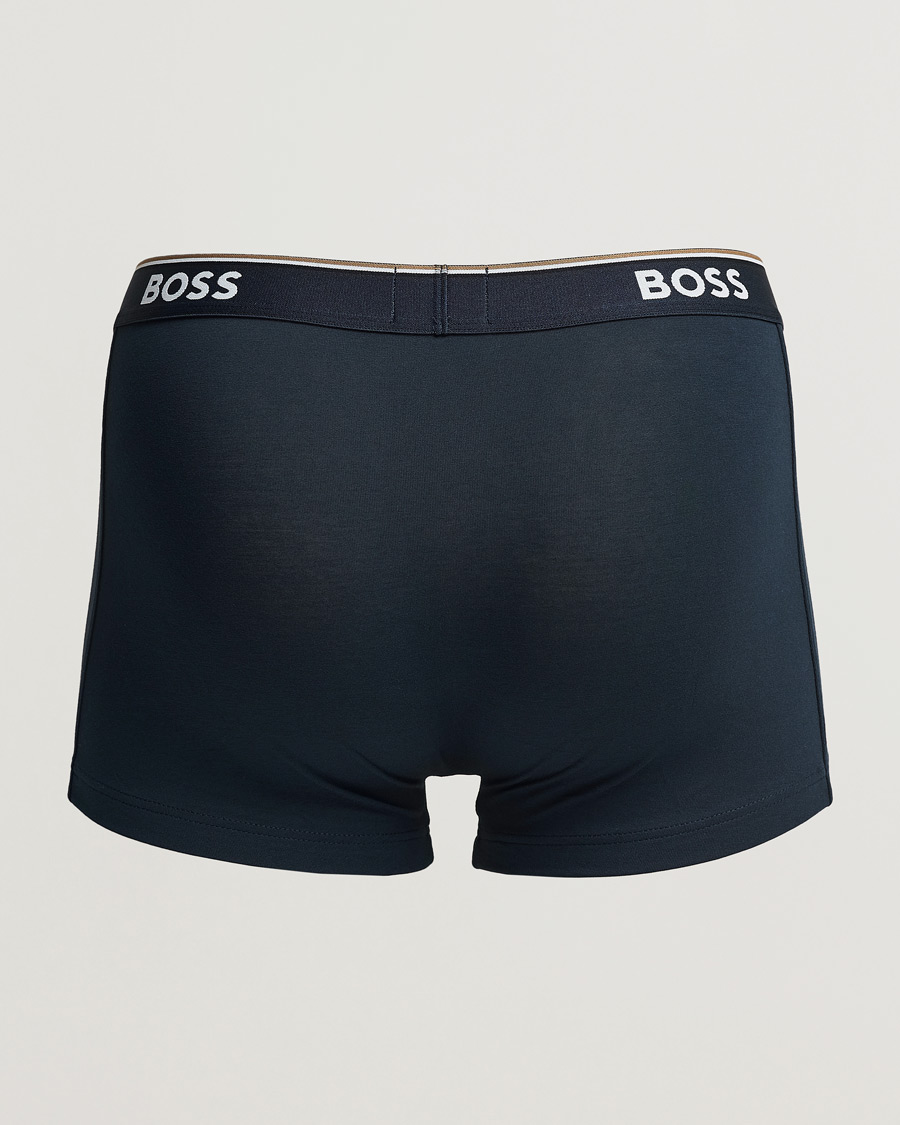 Hombres | Bañadores | BOSS BLACK | 3-Pack Cotton Trunk Black/White/Blue
