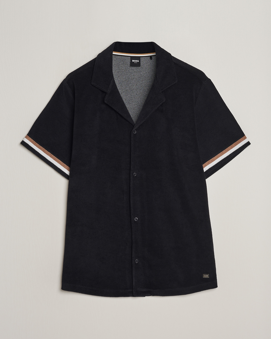 Hombres | Camisas | BOSS BLACK | Short Sleeve Terry Shirt Black