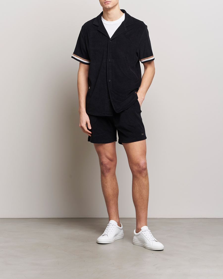 Hombres | Camisas | BOSS BLACK | Short Sleeve Terry Shirt Black