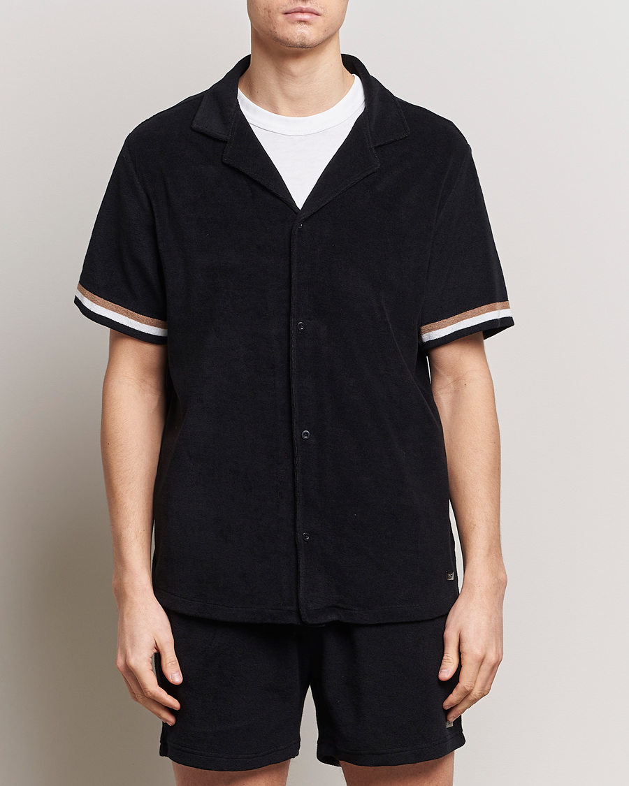 Hombres | Camisas | BOSS BLACK | Short Sleeve Terry Shirt Black