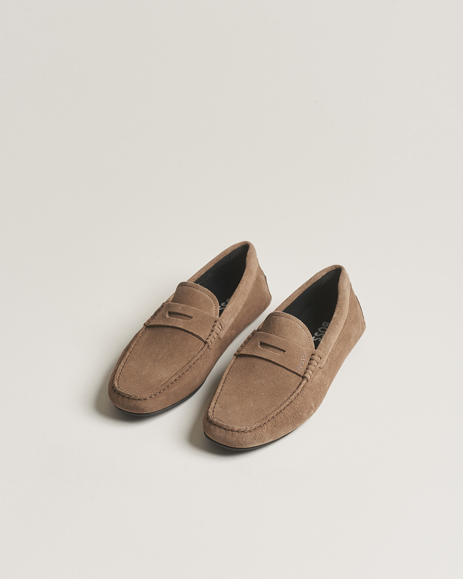 Hombres | BOSS BLACK Noel Car Shoe Suede Medium Beige | BOSS BLACK | Noel Car Shoe Suede Medium Beige