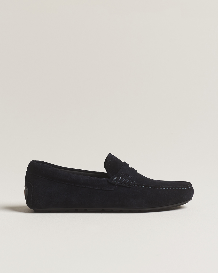 Hombres | BOSS BLACK Noel Car Shoe Suede Dark Blue | BOSS BLACK | Noel Car Shoe Suede Dark Blue