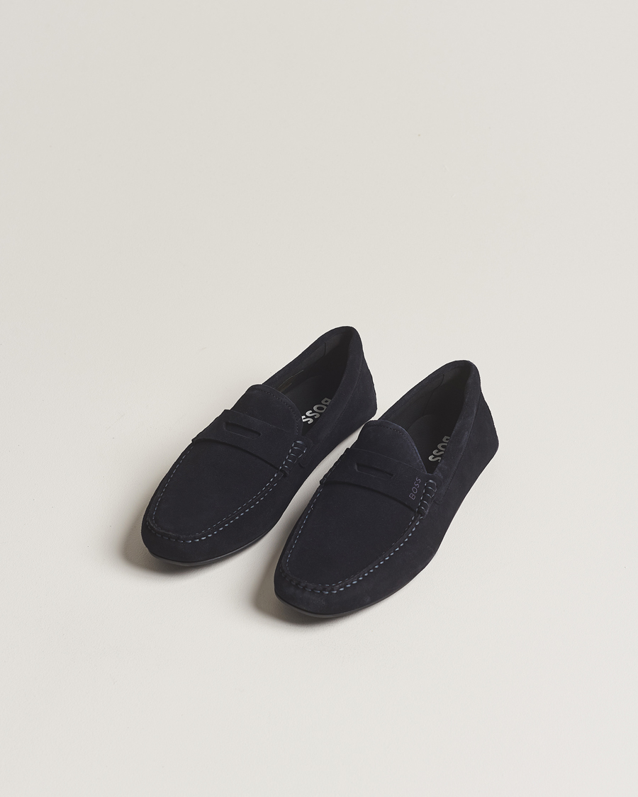 Hombres | BOSS BLACK Noel Car Shoe Suede Dark Blue | BOSS BLACK | Noel Car Shoe Suede Dark Blue