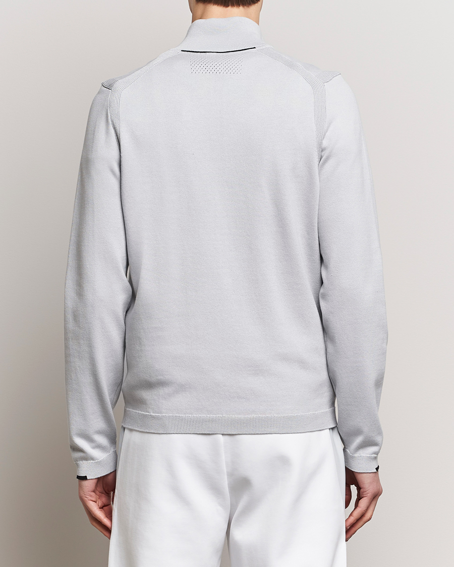 Hombres | Jerséis y prendas de punto | BOSS GREEN | Ever Knitted Half Zip Light Grey
