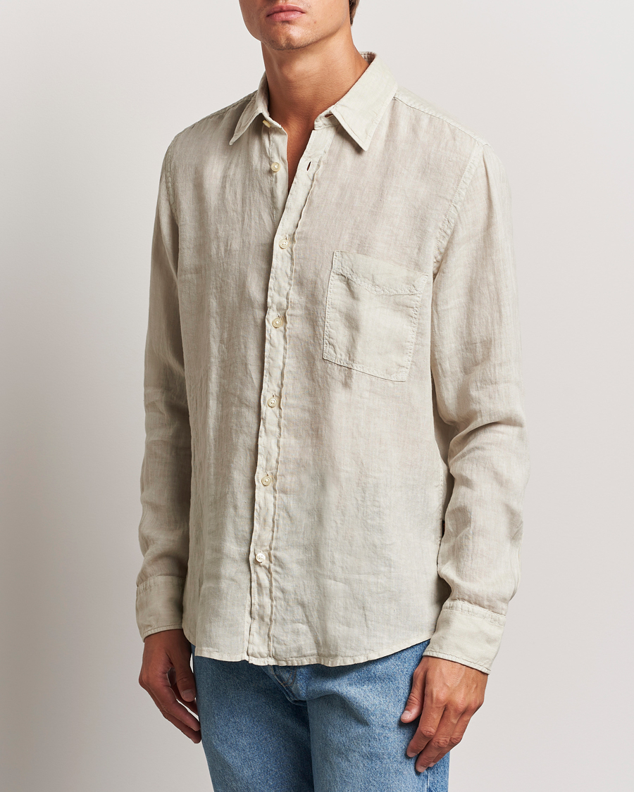 Hombres | Camisas | BOSS ORANGE | Relegant Linen Shirt Light Beige