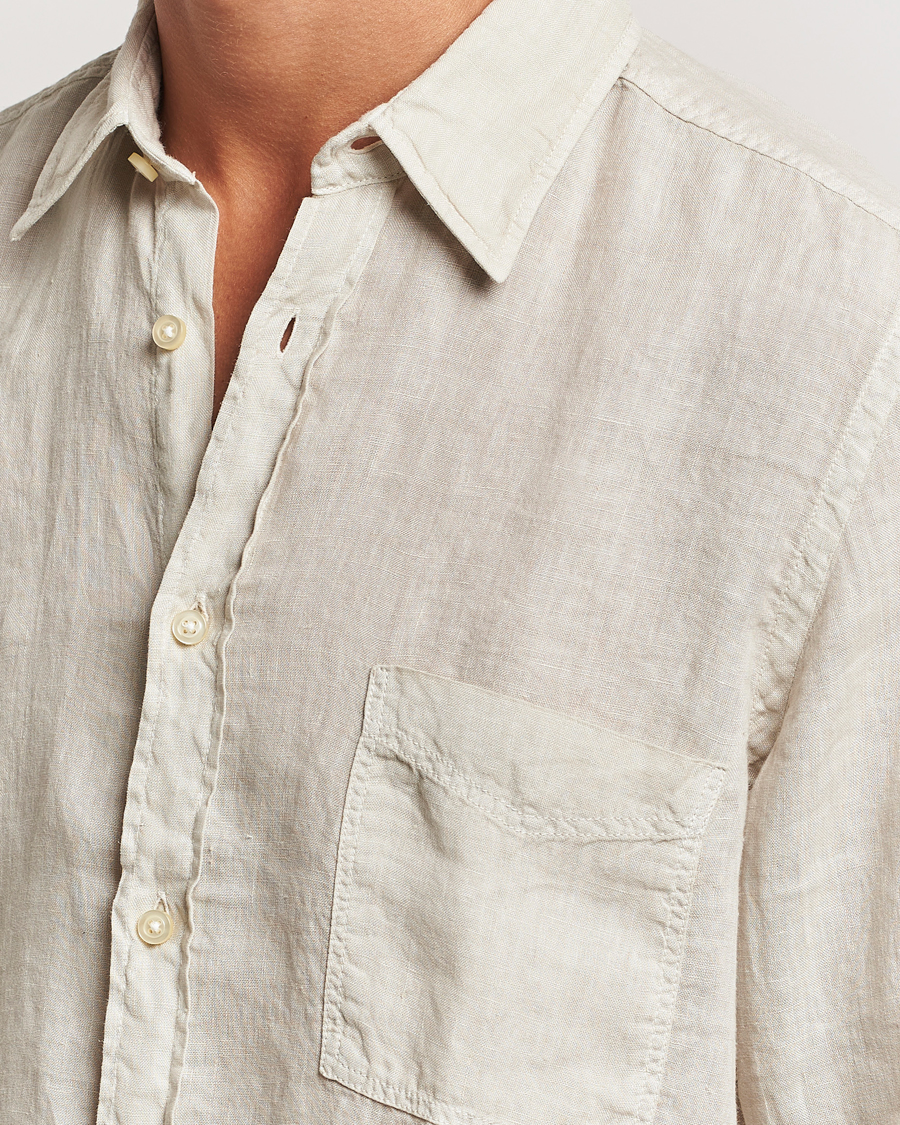 Hombres | Camisas | BOSS ORANGE | Relegant Linen Shirt Light Beige