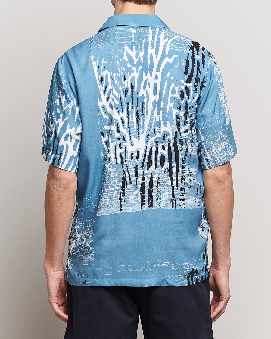 Hombres | Camisas | BOSS ORANGE | Rayer Short Sleeve Printed Shirt Open Blue