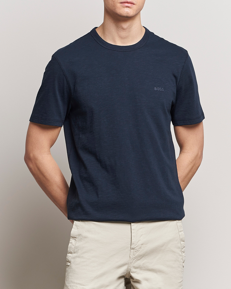 Hombres | BOSS ORANGE | BOSS ORANGE | Tegood Crew Neck T-Shirt Dark Blue