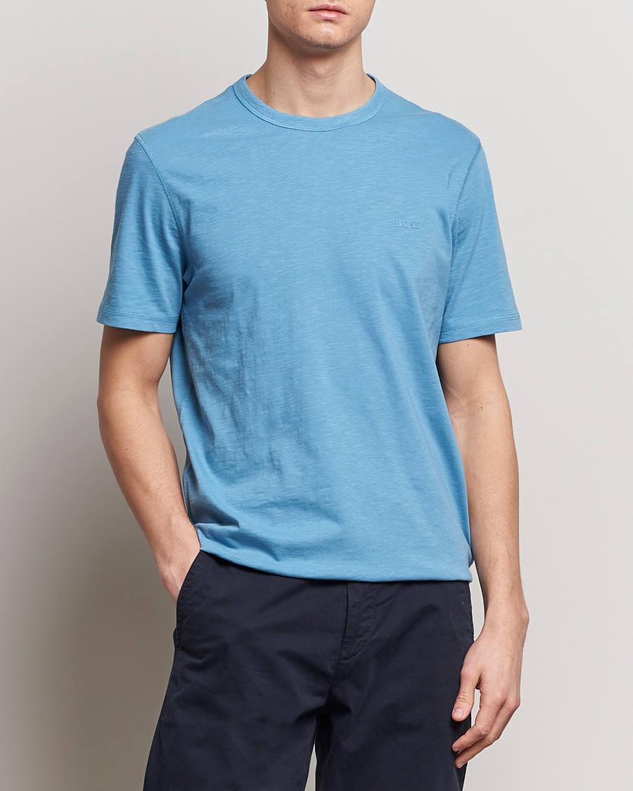 Hombres | BOSS ORANGE | BOSS ORANGE | Tegood Crew Neck T-Shirt Open Blue