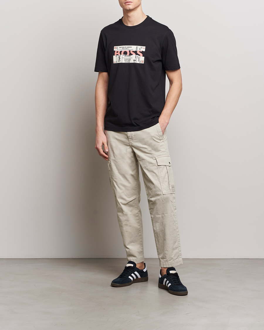 Hombres | Camisetas | BOSS ORANGE | Printed Crew Neck T-Shirt Black