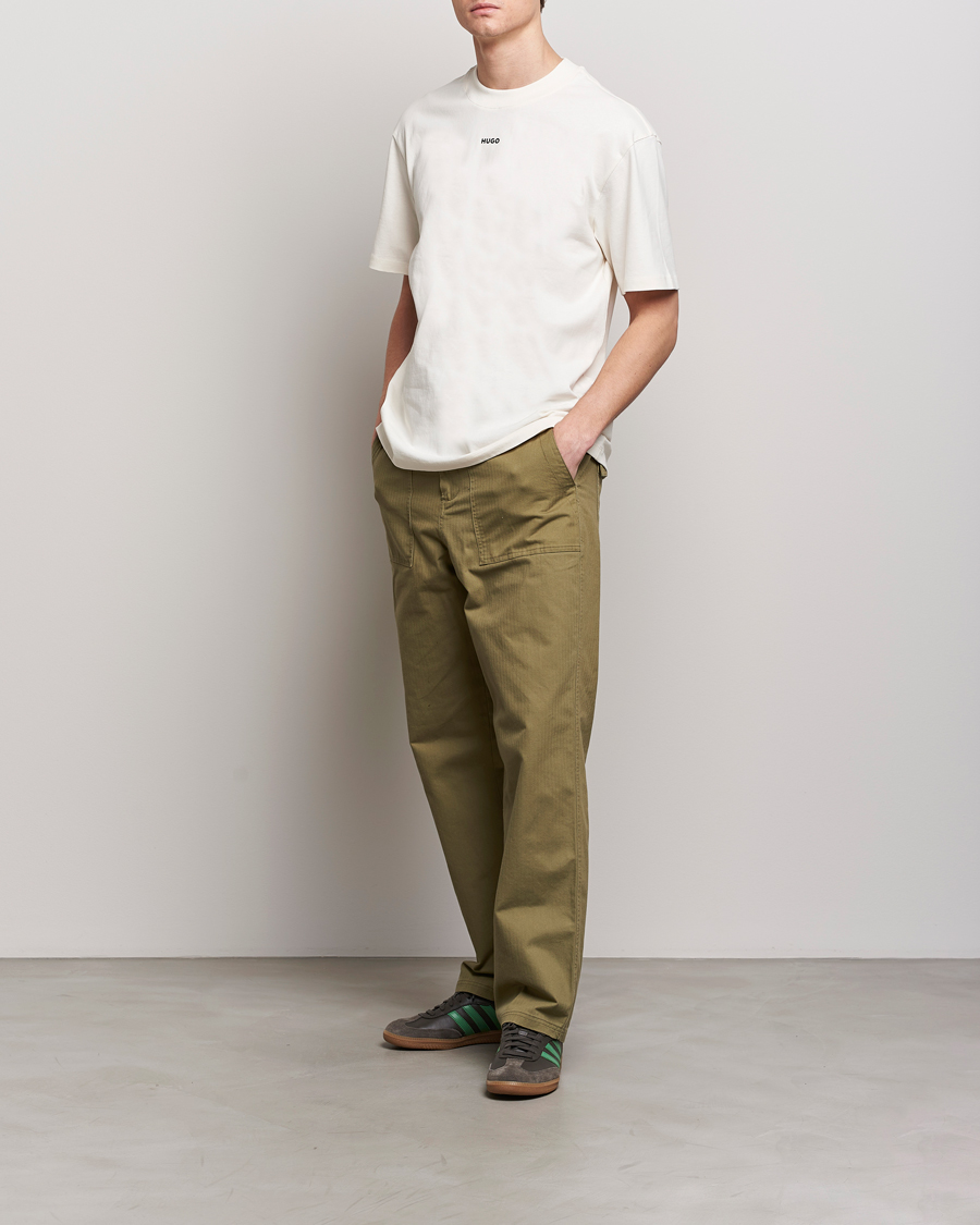 Hombres | Camisetas | HUGO | Dapolino Crew Neck T-Shirt Open White