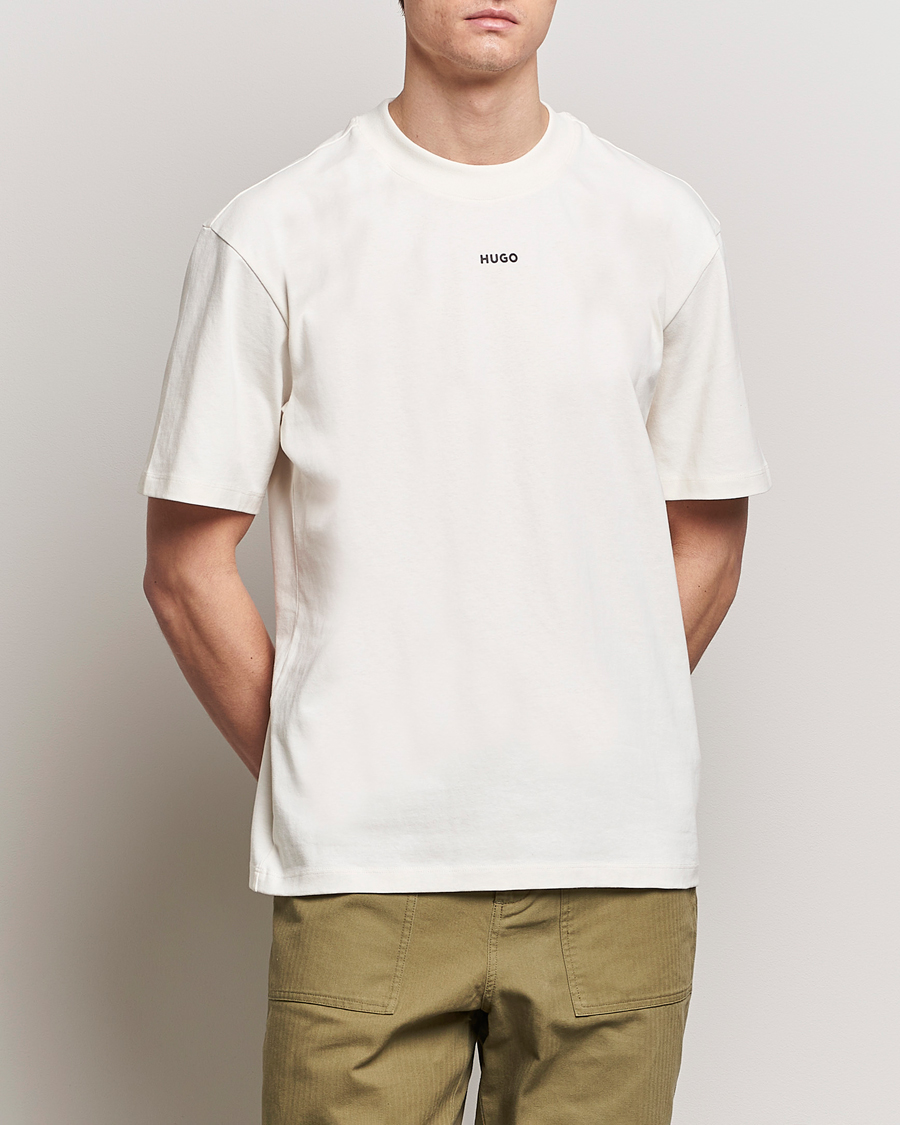 Hombres | Camisetas de manga corta | HUGO | Dapolino Crew Neck T-Shirt Open White