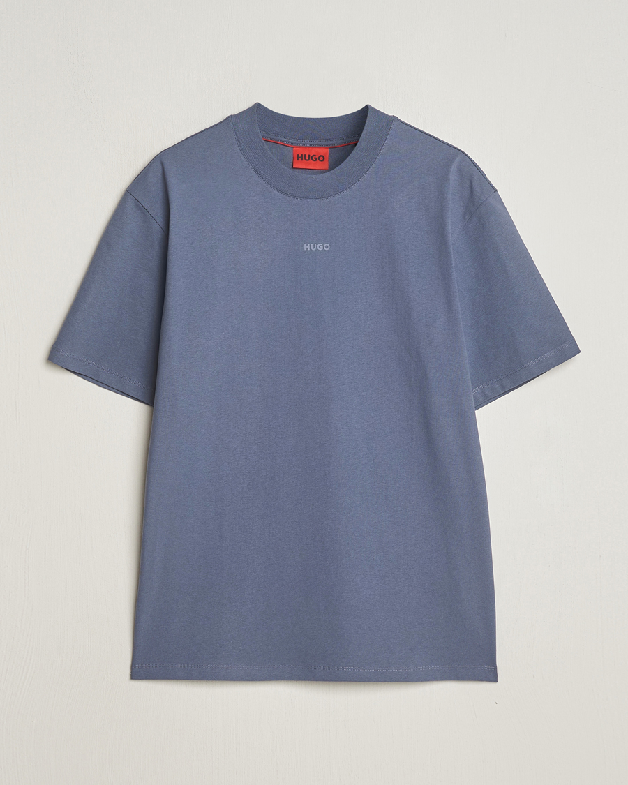 Hombres | Camisetas | HUGO | Dapolino Crew Neck T-Shirt Open Blue