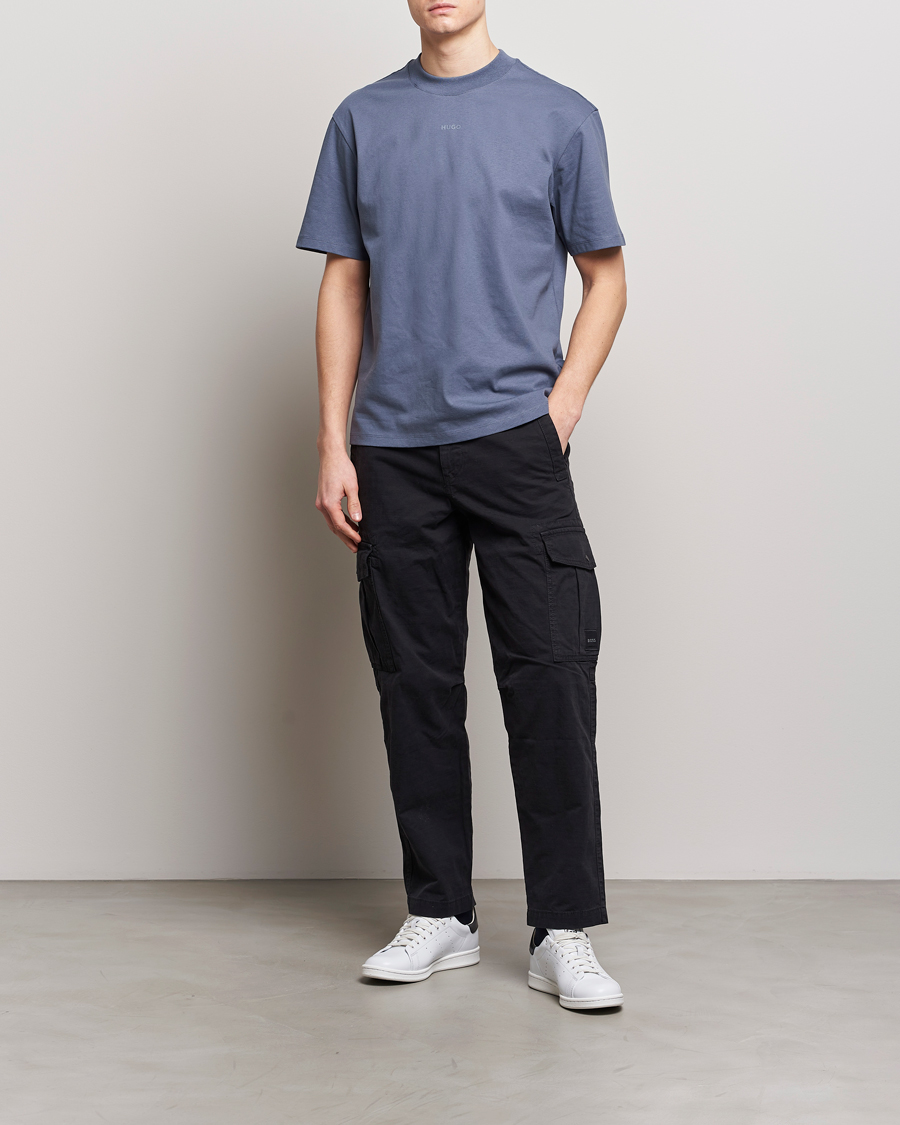 Hombres | Camisetas | HUGO | Dapolino Crew Neck T-Shirt Open Blue