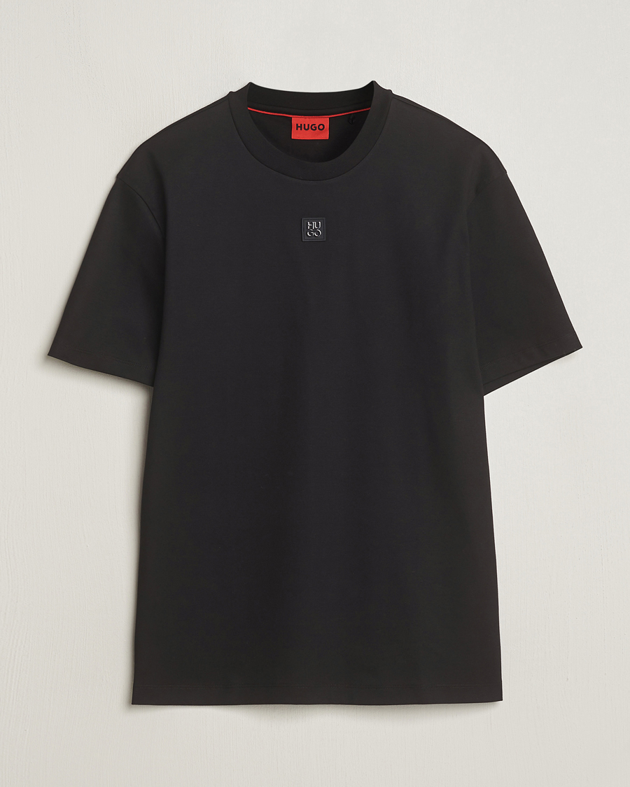 Hombres | Camisetas | HUGO | Dalile Logo Crew Neck T-Shirt Black