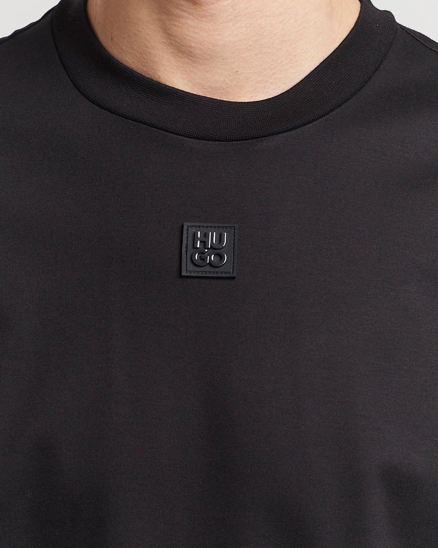 Hombres | Camisetas | HUGO | Dalile Logo Crew Neck T-Shirt Black