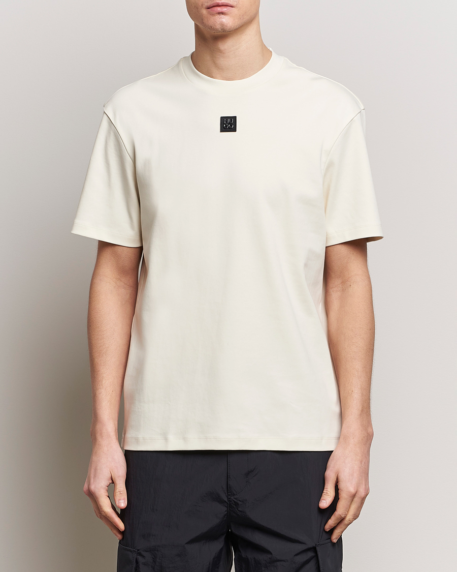 Hombres | Camisetas blancas | HUGO | Dalile Logo Crew Neck T-Shirt Open White