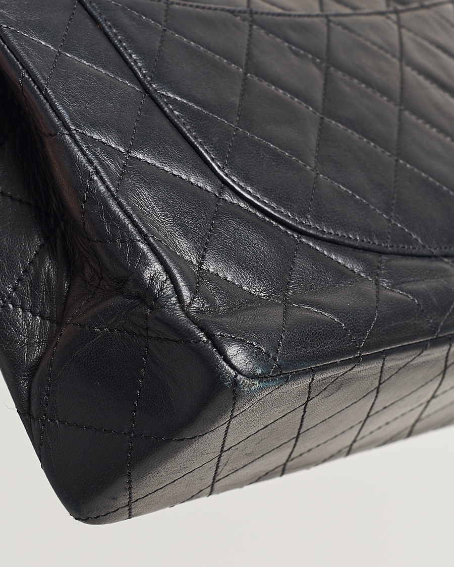 Hombres | Chanel Pre-Owned Matelasse Double Flap Bag Black | Chanel Pre-Owned | Matelasse Double Flap Bag Black