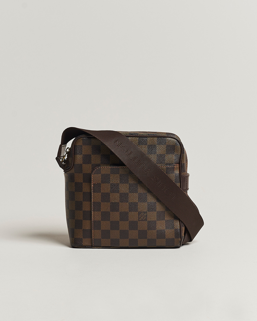 Hombres | Louis Vuitton Pre-Owned Olaf Shoulder Bag Damier Ebene | Louis Vuitton Pre-Owned | Olaf Shoulder Bag Damier Ebene