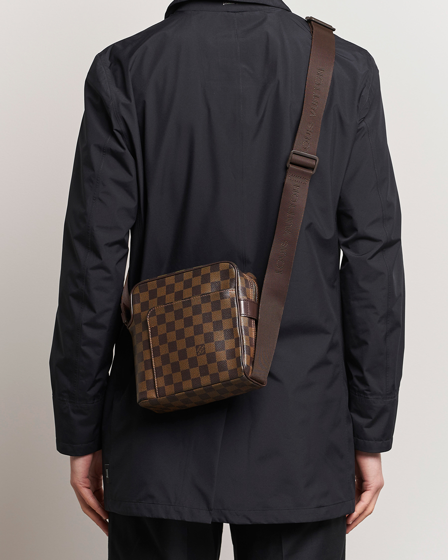 Hombres | Pre-Owned & Vintage Bags | Louis Vuitton Pre-Owned | Olaf Shoulder Bag Damier Ebene 