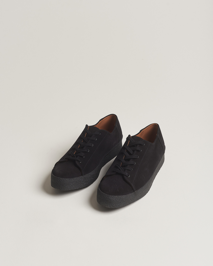Hombres | Sanders Ash Suede Monkey Shoe Black | Sanders | Ash Suede Monkey Shoe Black