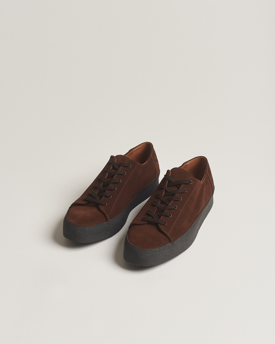Hombres | Best of British | Sanders | Ash Suede Monkey Shoe Polo Snuff