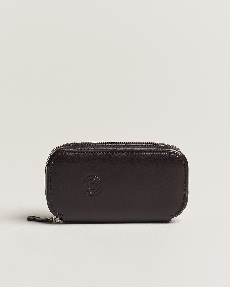 Hombres | WOLF WM Brown 2 Piece Watch Zip-Case Tweed Brown | WOLF | WM Brown 2 Piece Watch Zip-Case Tweed Brown