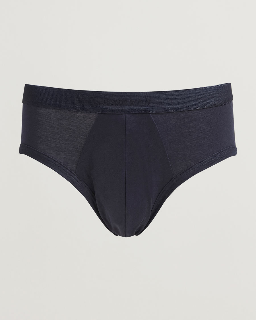 Hombres | Ropa interior y calcetines | Zimmerli of Switzerland | Sea Island Cotton Briefs Navy