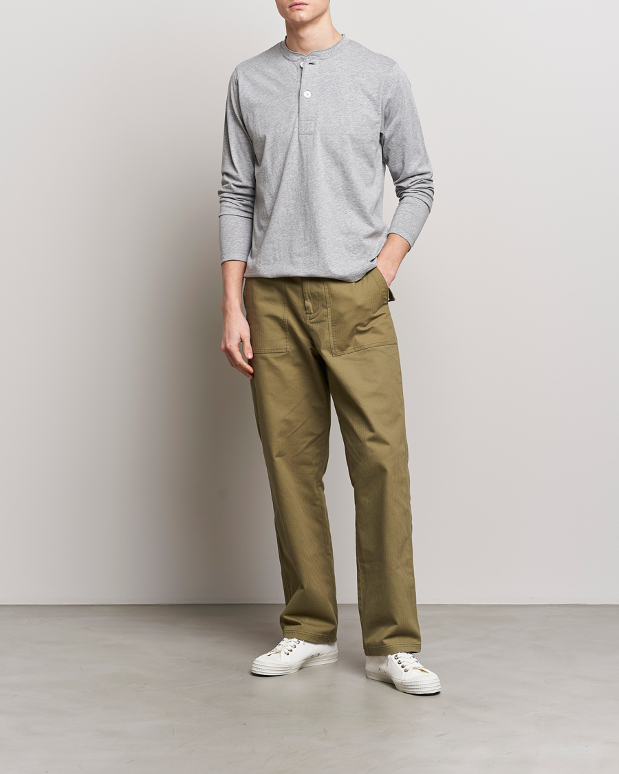 Hombres | Jerséis y prendas de punto | BEAMS PLUS | Cotton Henley Grey