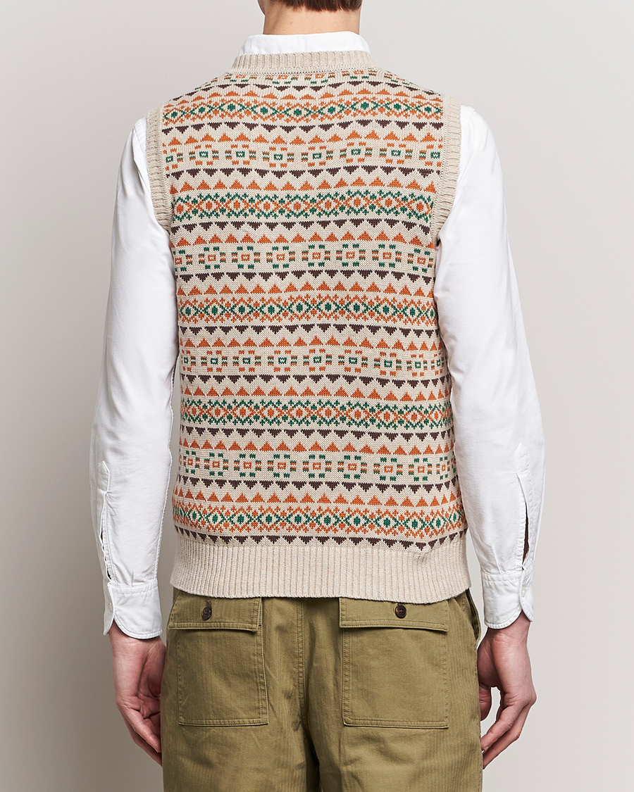 Hombres | Jerséis y prendas de punto | BEAMS PLUS | Fairisle Knit Vest Beige