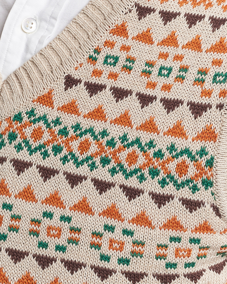 Hombres | Jerséis y prendas de punto | BEAMS PLUS | Fairisle Knit Vest Beige