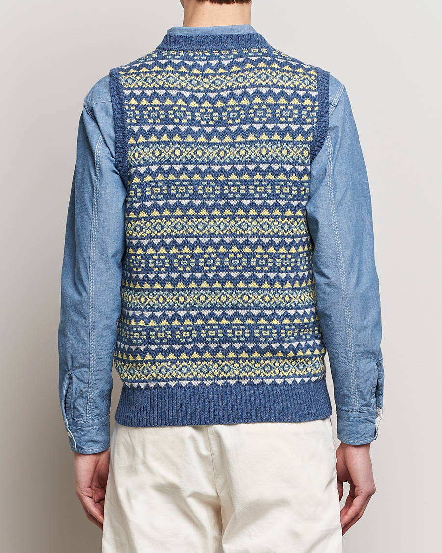 Hombres | Jerséis y prendas de punto | BEAMS PLUS | Fairisle Knit Vest Blue