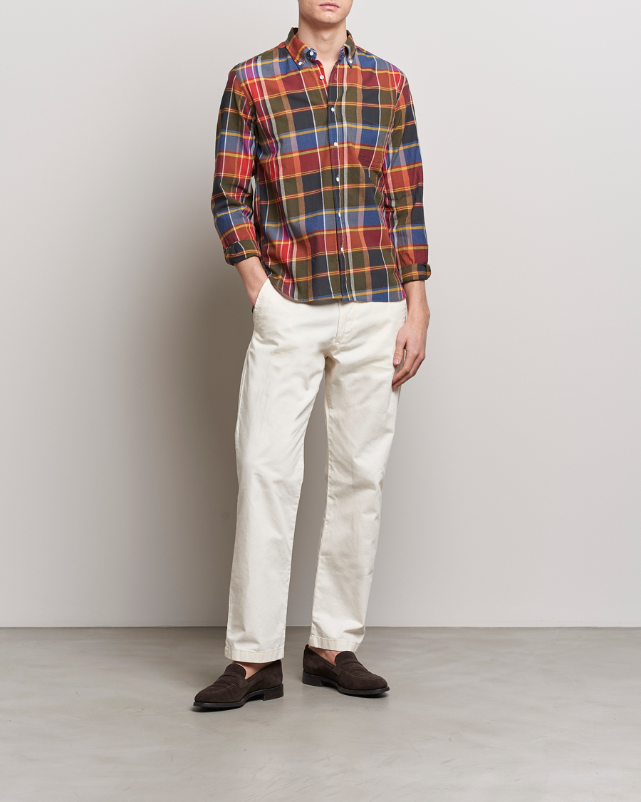 Hombres | Camisas | BEAMS PLUS | Button Down Madras Shirt Red Check