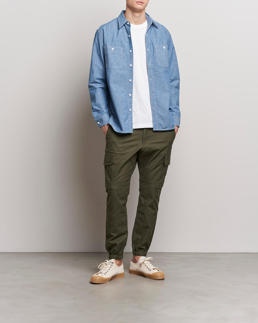 Hombres | Camisas | BEAMS PLUS | Work Chambray Overshirt Light Blue