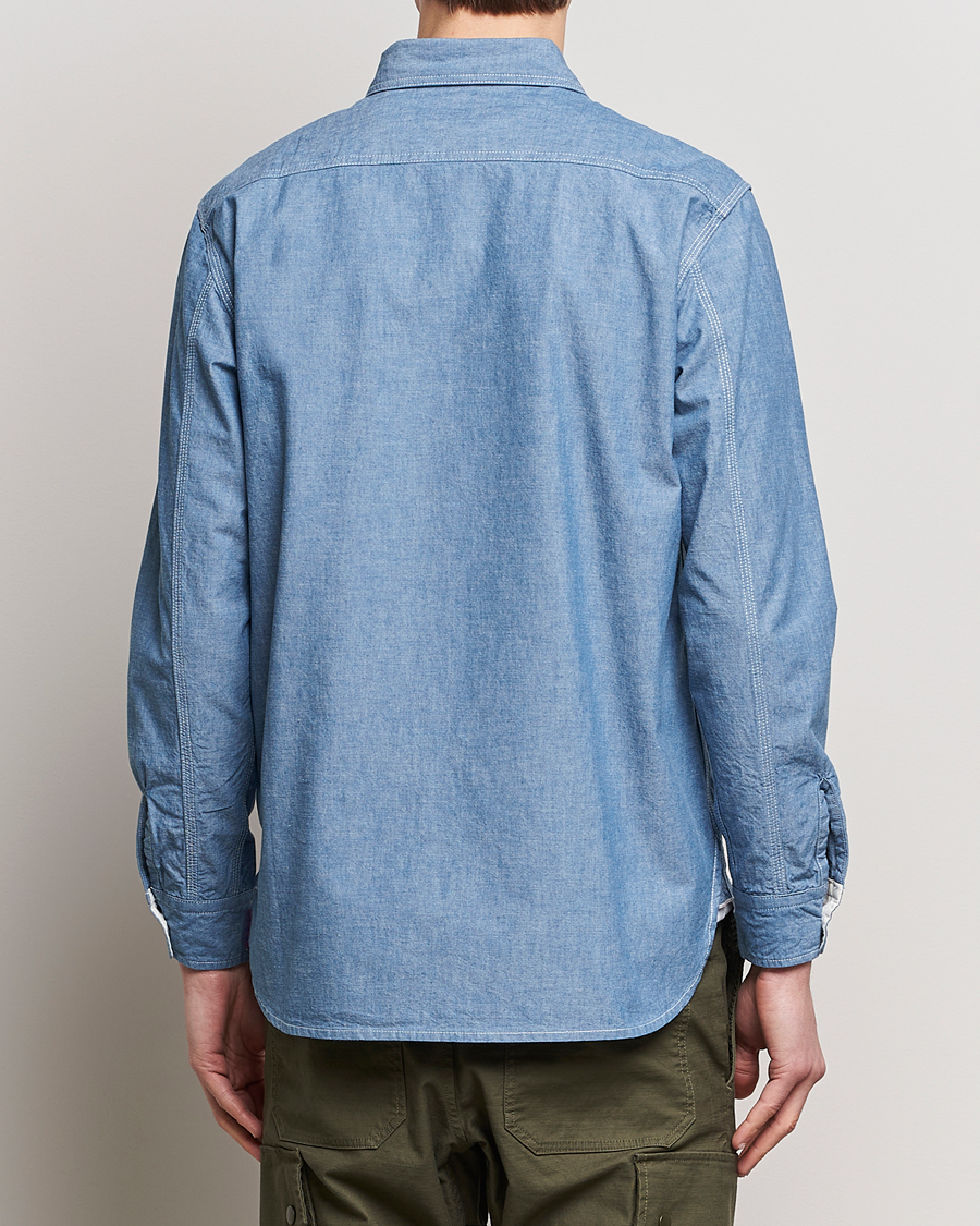 Hombres | Camisas | BEAMS PLUS | Work Chambray Overshirt Light Blue