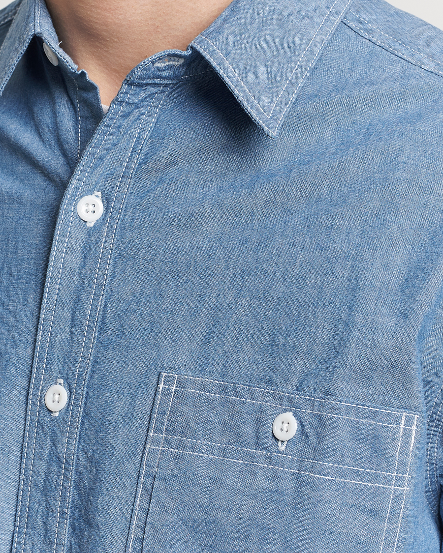 Hombres | Camisas | BEAMS PLUS | Work Chambray Overshirt Light Blue