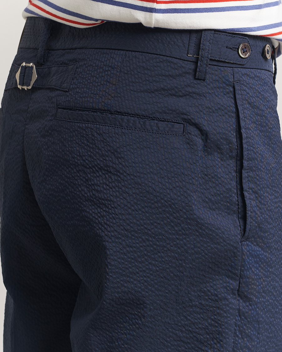Hombres | Pantalones | BEAMS PLUS | Seersucker Ivy Trousers Navy