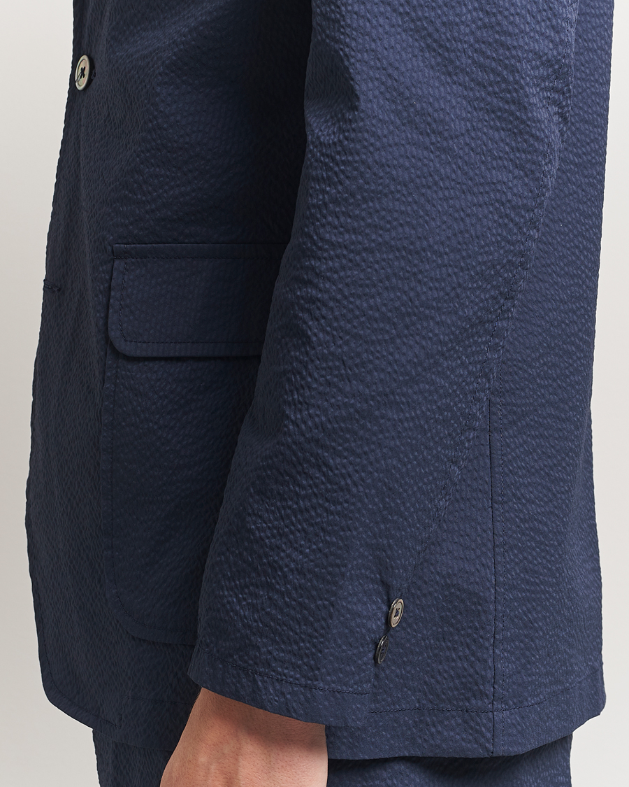 Hombres | Blazers | BEAMS PLUS | Seersucker Blazer Navy