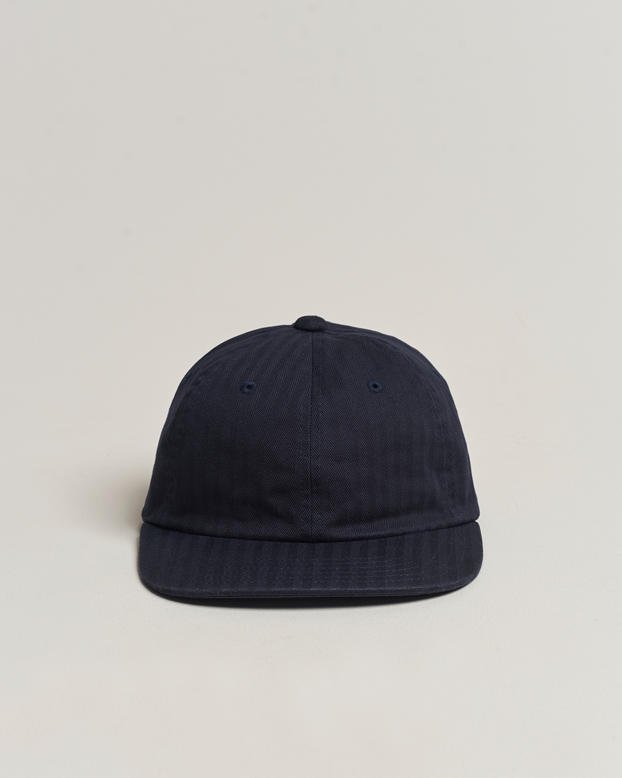Hombres | BEAMS PLUS 6 Panel Herringbone Cap Navy | BEAMS PLUS | 6 Panel Herringbone Cap Navy