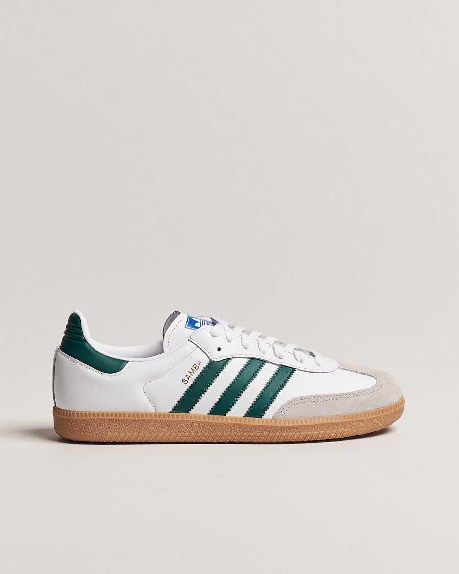 Hombres | adidas Originals Samba OG Sneaker White/Green | adidas Originals | Samba OG Sneaker White/Green