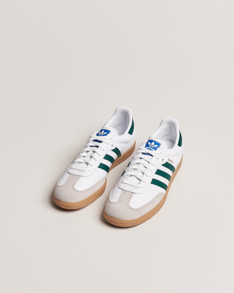 Hombres | adidas Originals Samba OG Sneaker White/Green | adidas Originals | Samba OG Sneaker White/Green