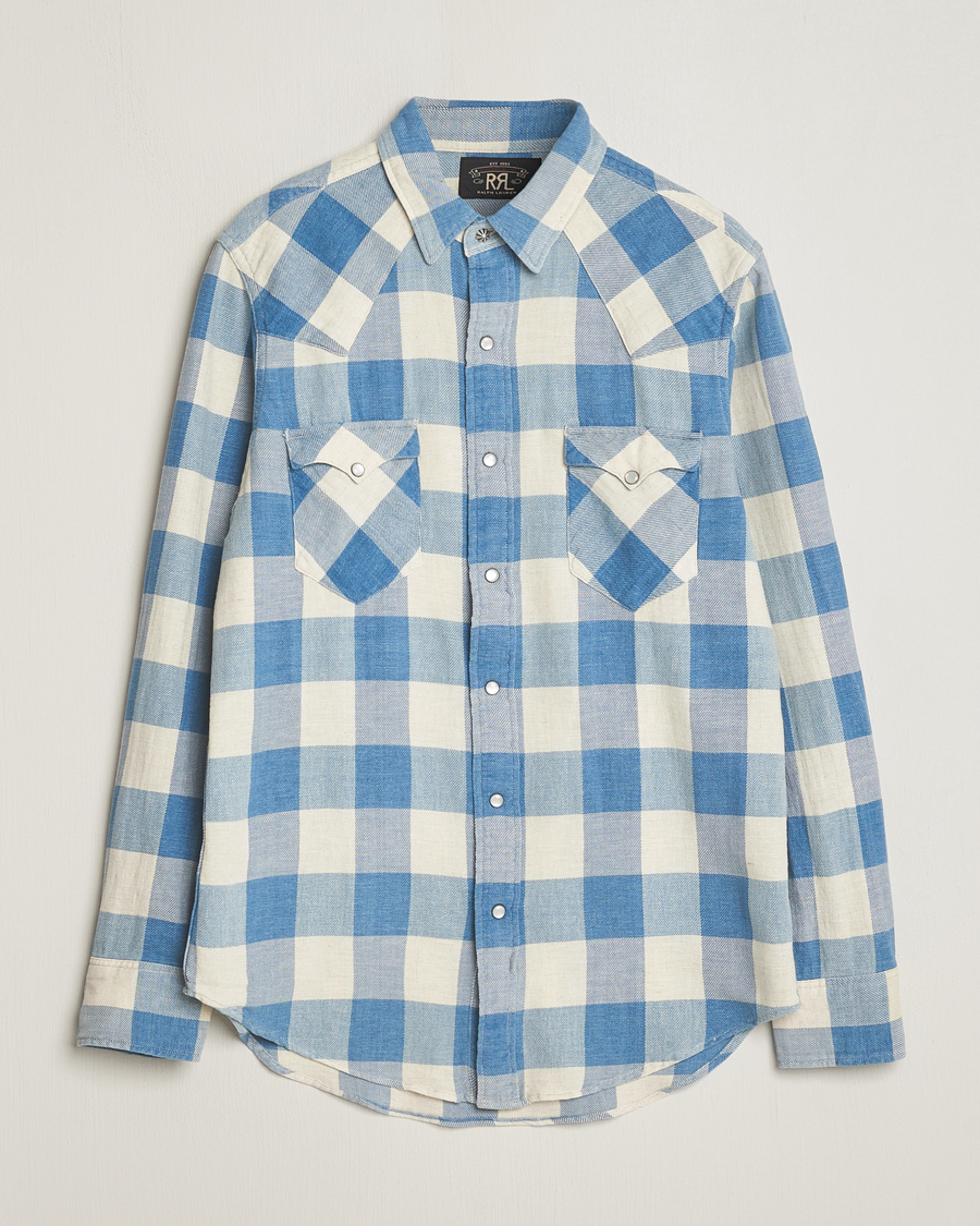 Hombres | Camisas | RRL | Buffalo Western Shirt Indigo/Cream Check