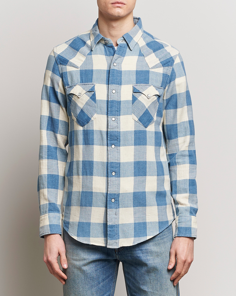 Hombres | Camisas | RRL | Buffalo Western Shirt Indigo/Cream Check