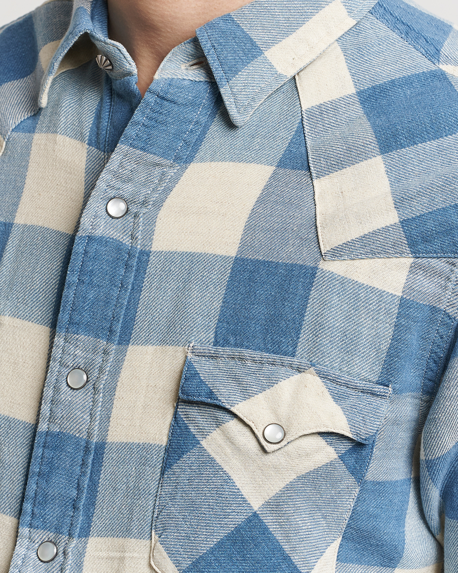 Hombres | Camisas | RRL | Buffalo Western Shirt Indigo/Cream Check