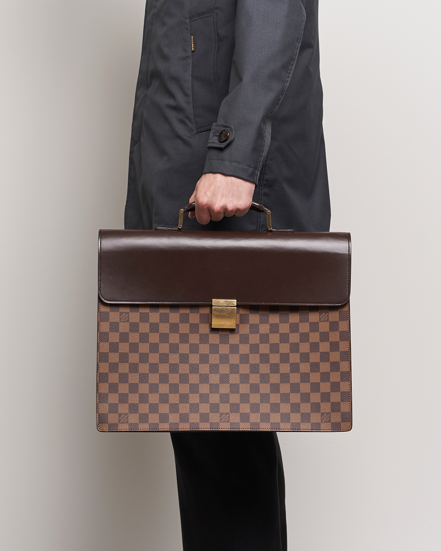 Hombres | Pre-Owned & Vintage Bags | Louis Vuitton Pre-Owned | Altona Briefcase Damier Ebene 