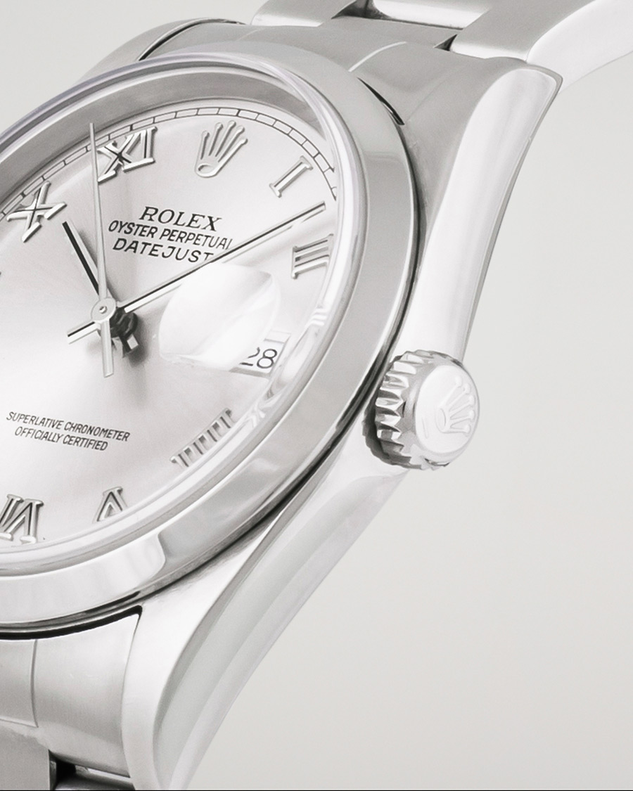 Hombres | Rolex Pre-Owned Datejust 16200 Oystert Perpetual Steel Silver | Rolex Pre-Owned | Datejust 16200 Oystert Perpetual Steel Silver