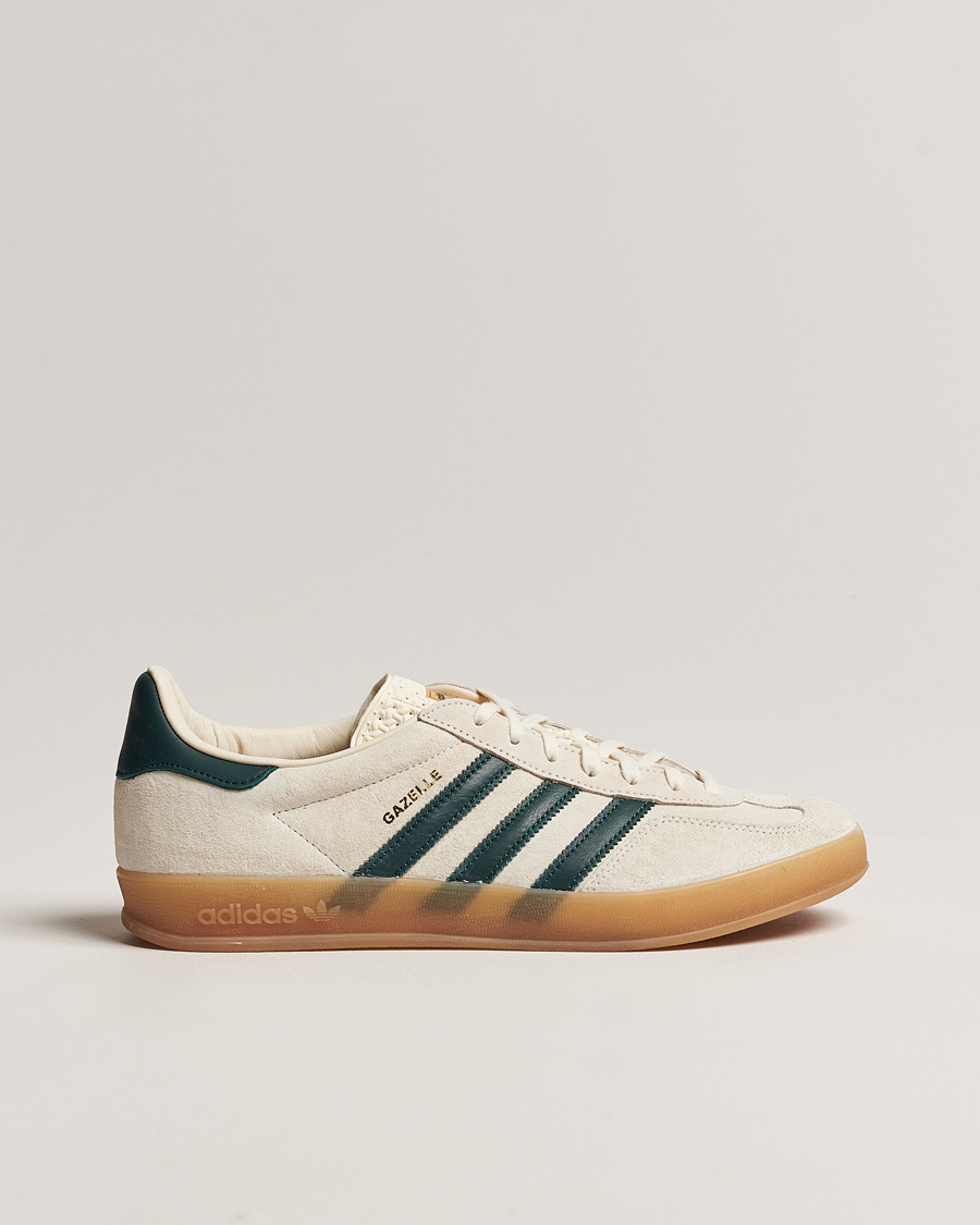 Hombres | adidas Originals Gazelle Indoor Sneaker White/Green | adidas Originals | Gazelle Indoor Sneaker White/Green
