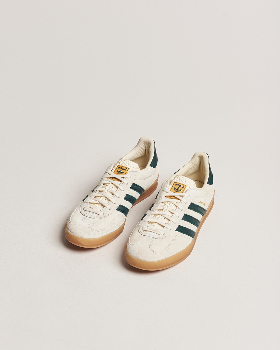 Hombres | adidas Originals Gazelle Indoor Sneaker White/Green | adidas Originals | Gazelle Indoor Sneaker White/Green