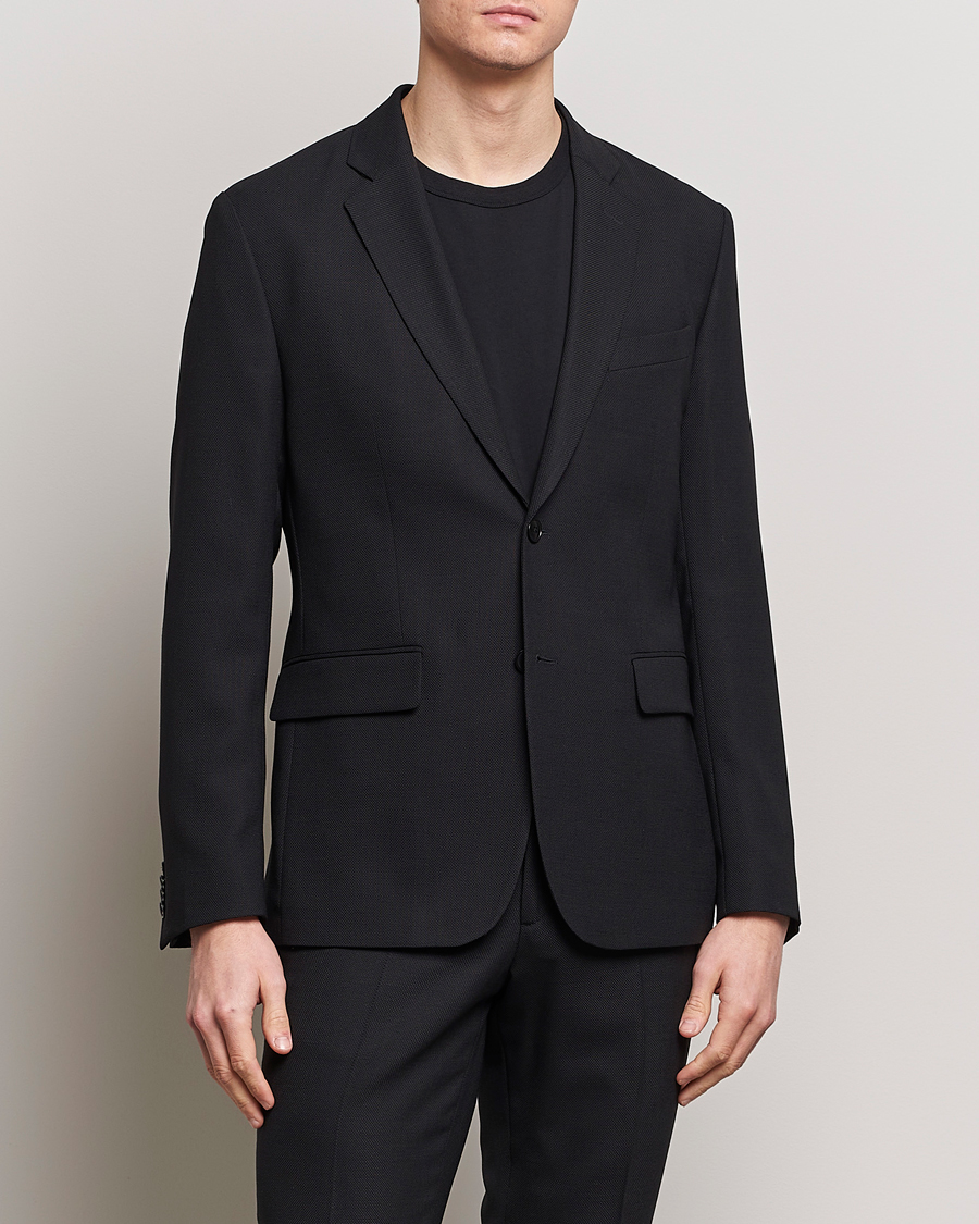 Hombres | Blazers | J.Lindeberg | Hopper Active Hopsack Blazer Black