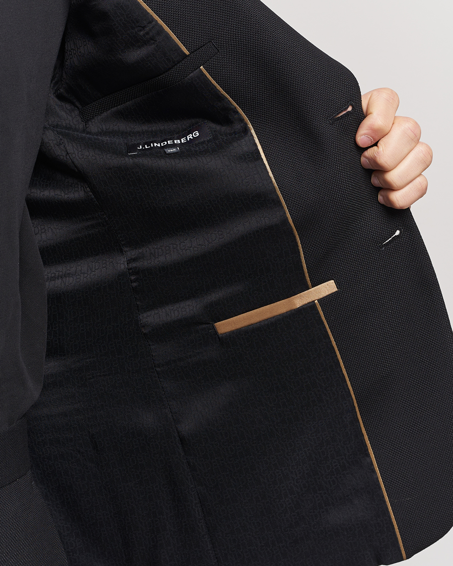 Hombres | Blazers | J.Lindeberg | Hopper Active Hopsack Blazer Black